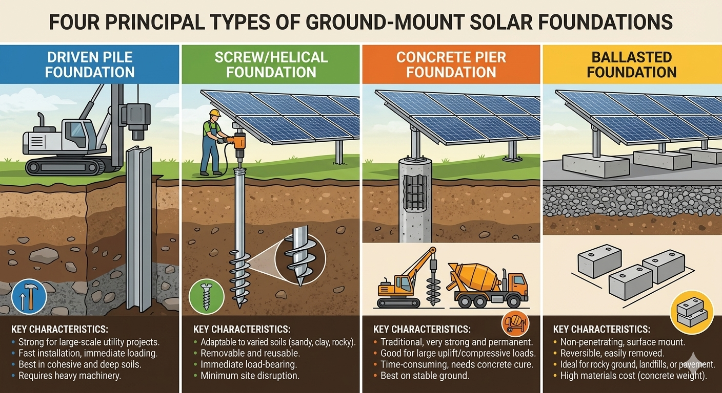 Solar Frame Foundations Guide To Installing A Ground-Mounted Solar System